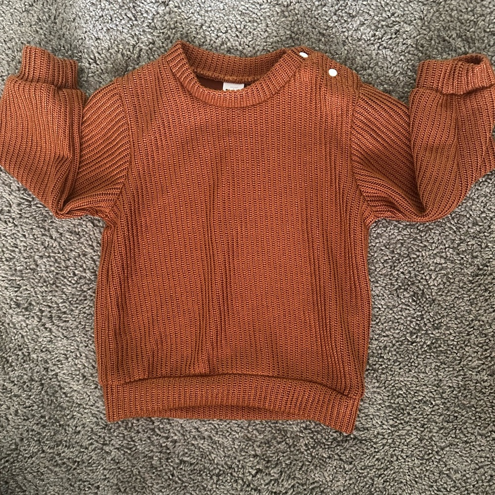 Cozy Rust Orange Kids Sweater